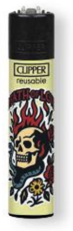 Clipper Feuerzeug New School Skulls #2