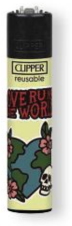 Clipper Feuerzeug New School Skulls #3