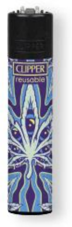 Clipper Feuerzeug Psychedelic Leaf D #1
