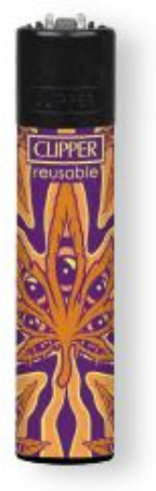 Clipper Feuerzeug Psychedelic Leaf D #2
