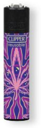 Clipper Feuerzeug Psychedelic Leaf D #3