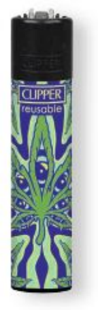 Clipper Feuerzeug Psychedelic Leaf D #4