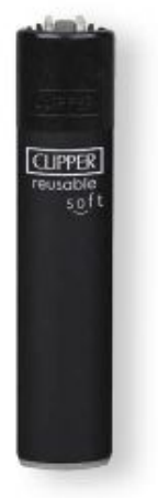 Clipper Feuerzeug Soft Touch Black #1