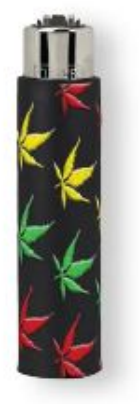 Clipper Feuerzeug Weed Colors #1